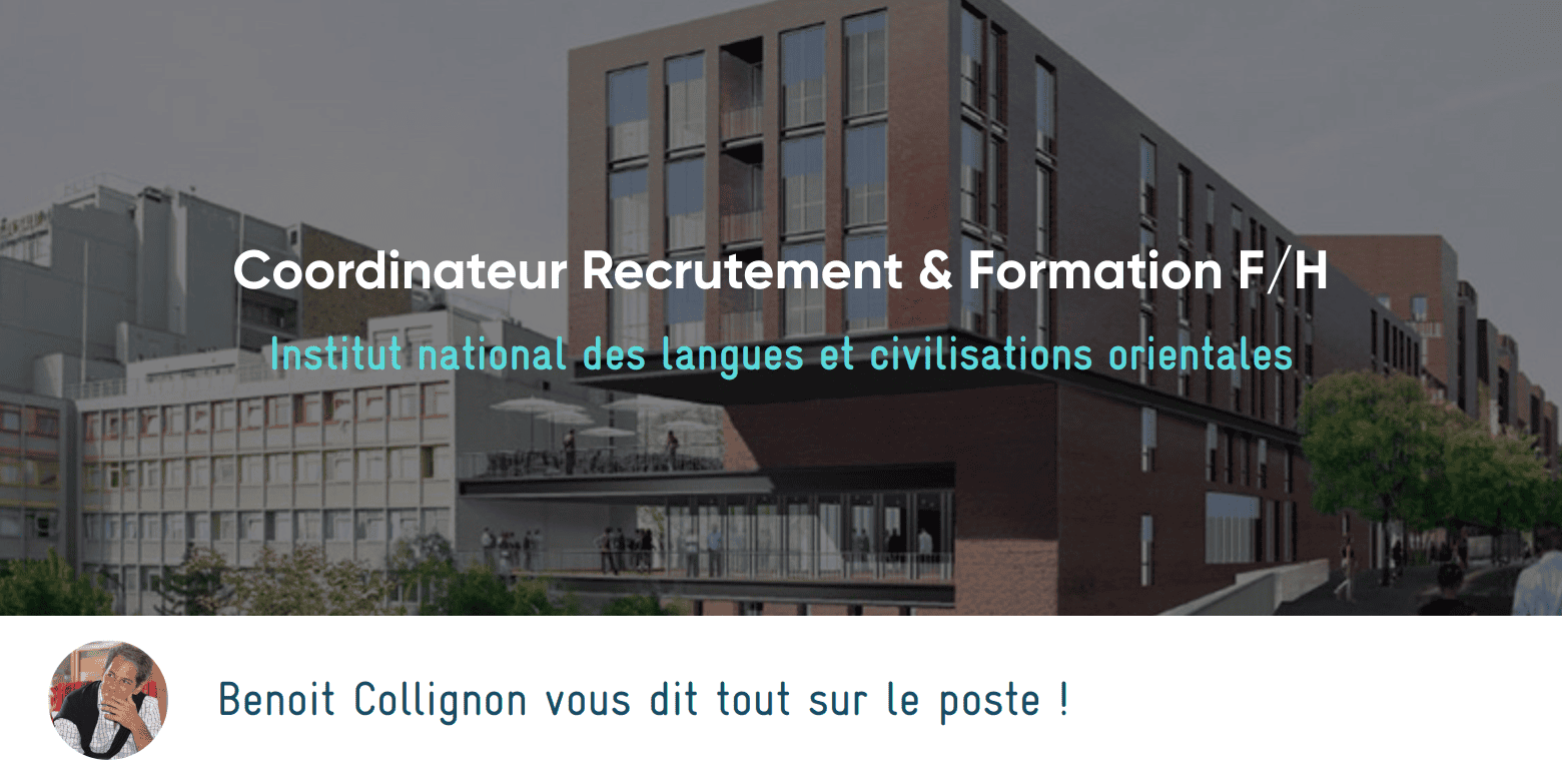 Coordinateur Recrutement & Formation F/H - Institut national des ...